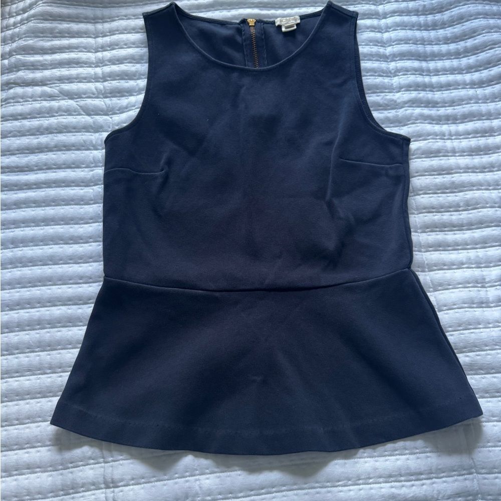 J.Crew Women’s Navy Sleeveless Top – Size XS – Classic Business/Workwear Tank